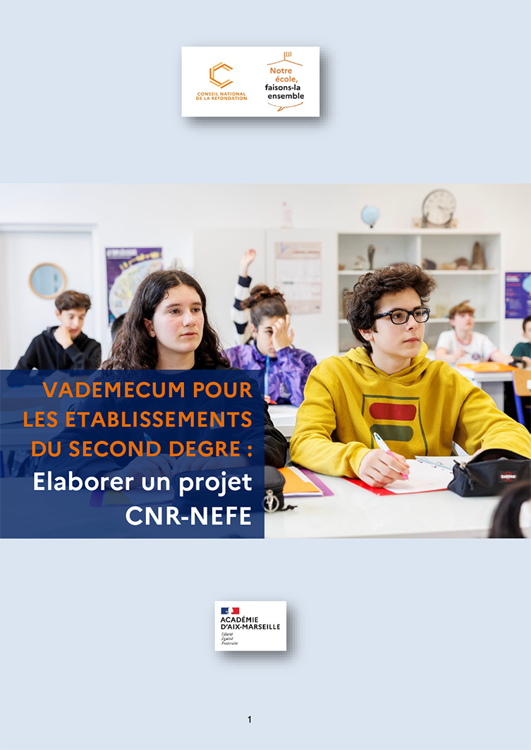 Couverture du vademecum Notre école faisons-la ensemble 2nd degré